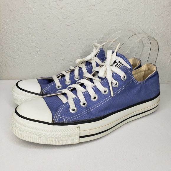 VINTAGE CONVERSE ALL STAR MADE IN THE USA Low Top Blue Canvas Sneakers main image 10